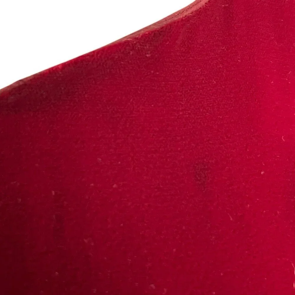 Vintage 1980s Nuit Womens Dress Sz 2 Petite Burgundy Velvet Puff Sleeve Midi - Picture 9 of 13